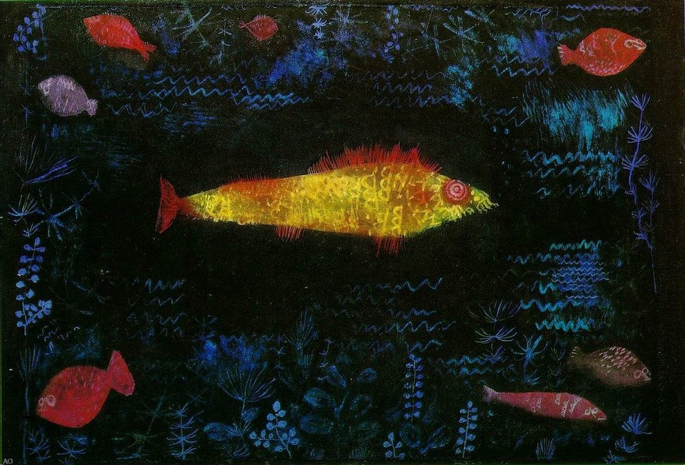 Paul Klee The Goldfish, 18"x27" Wall Decal