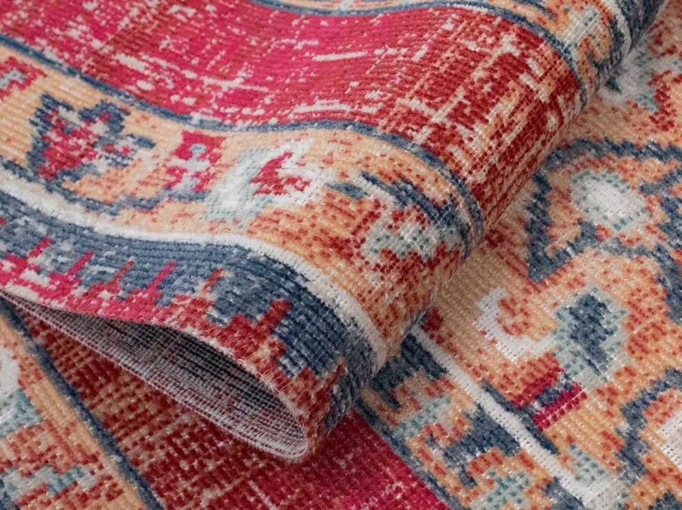 Noori Rug Low-Pile Sylvester Blue/Orange Rug