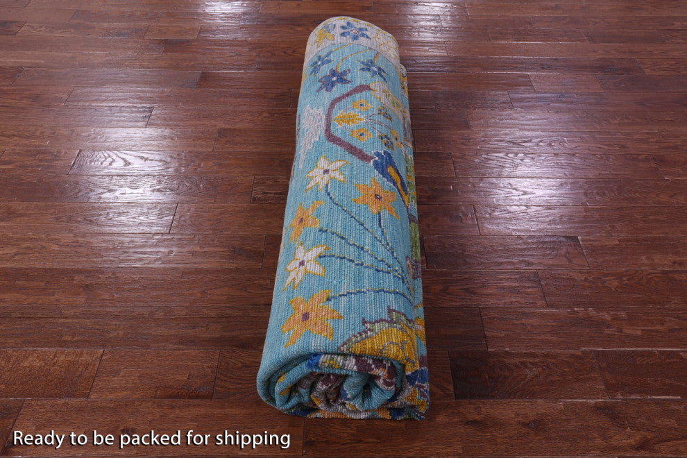 9' 2" X 11' 11" Turkish Oushak Handmade Wool Rug - Q15003