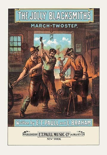 The Jolly Blacksmiths: March Two-Step- Gallery Wrapped Canvas Art 28" x 42"