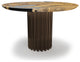 Hagno Round Dining Table, Bronze Base, 10 Seater