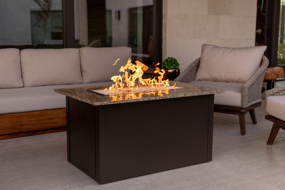 Austin Outdoor Fire Pit Table Granite-Top, Natural Gas