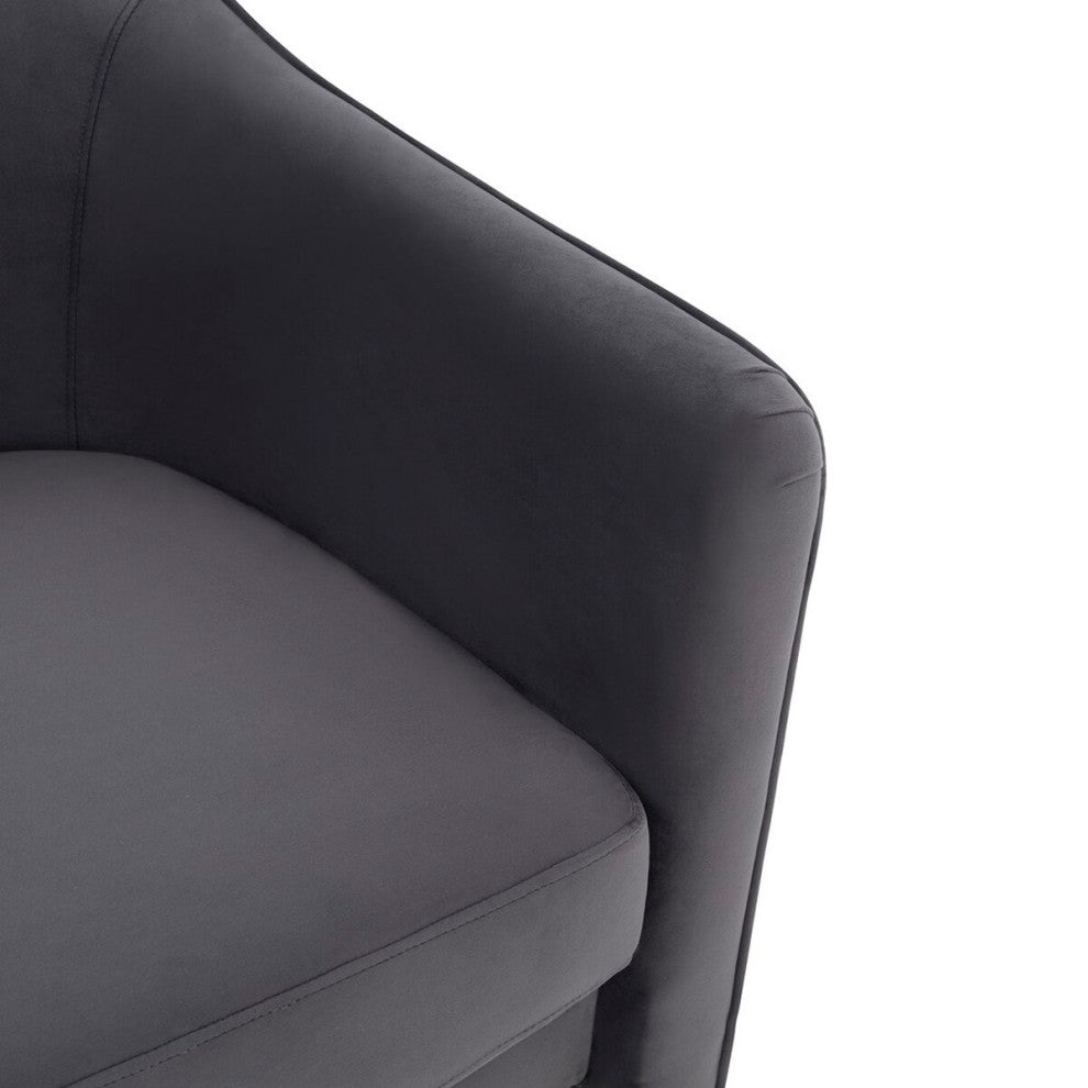 Safavieh Couture Londyn Upholstered Accent Chair, Dark Grey