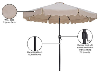 Amalfi Patio Umbrella, Beige, No Base