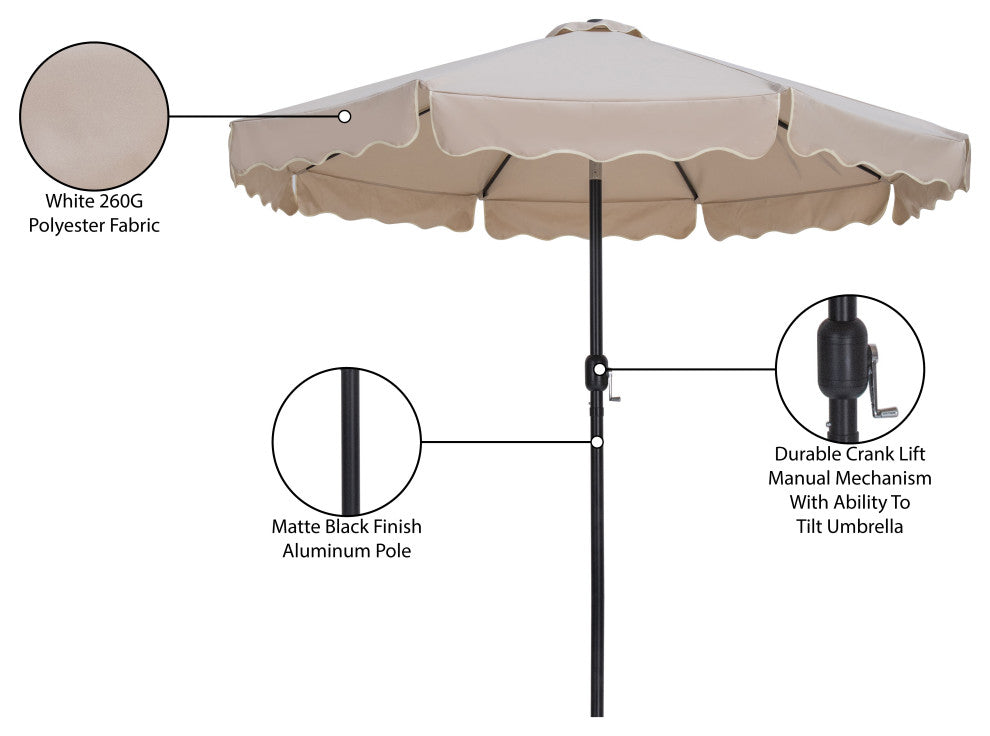 Amalfi Patio Umbrella, Beige, No Base