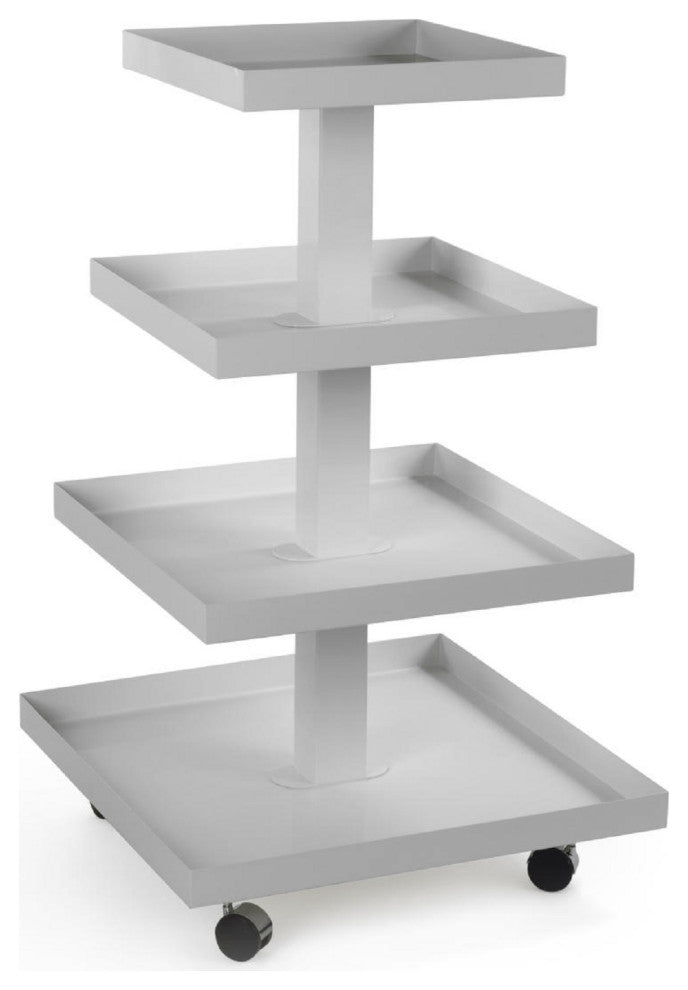 White 6 Tier Square Metal Organizer