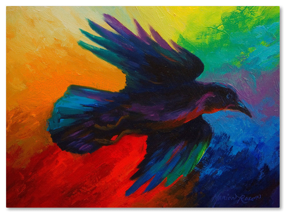 Marion Rose 'Crow 4' Canvas Art, 24 x 18