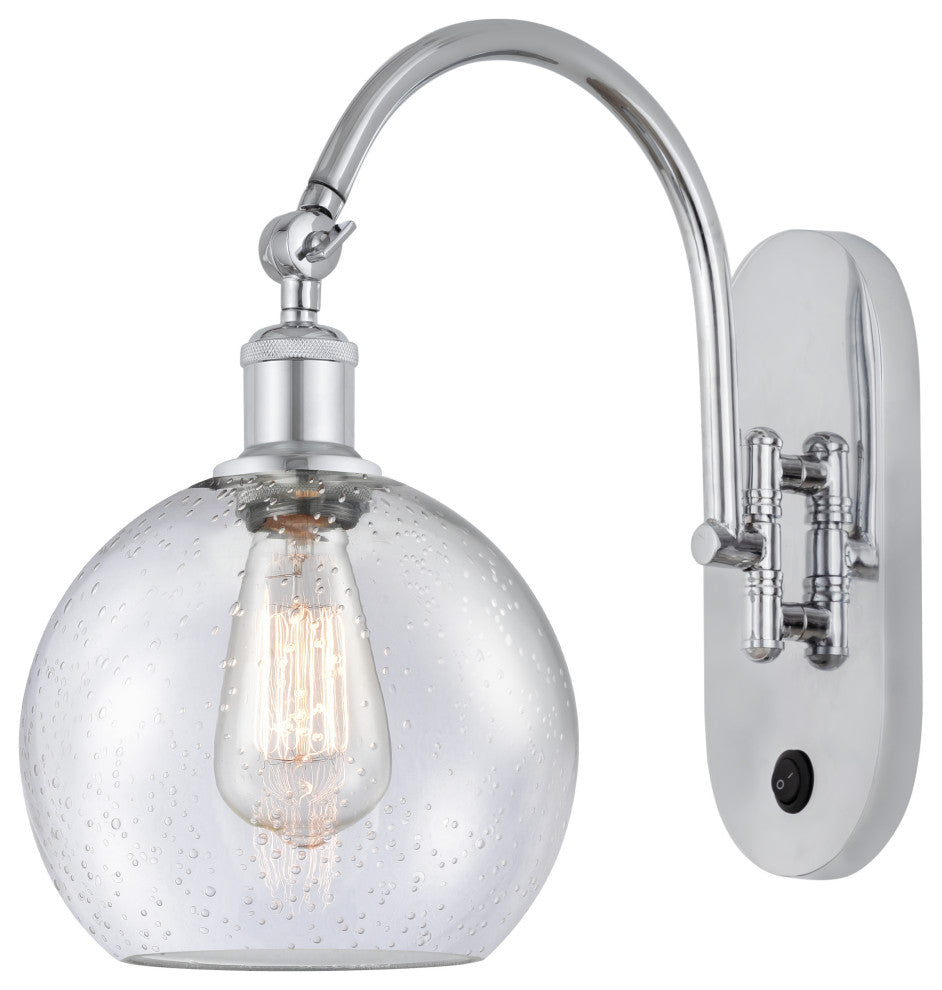 Innovations 518-1W-PC-G124-8 1 Light 8" Sconce, Polished Chrome