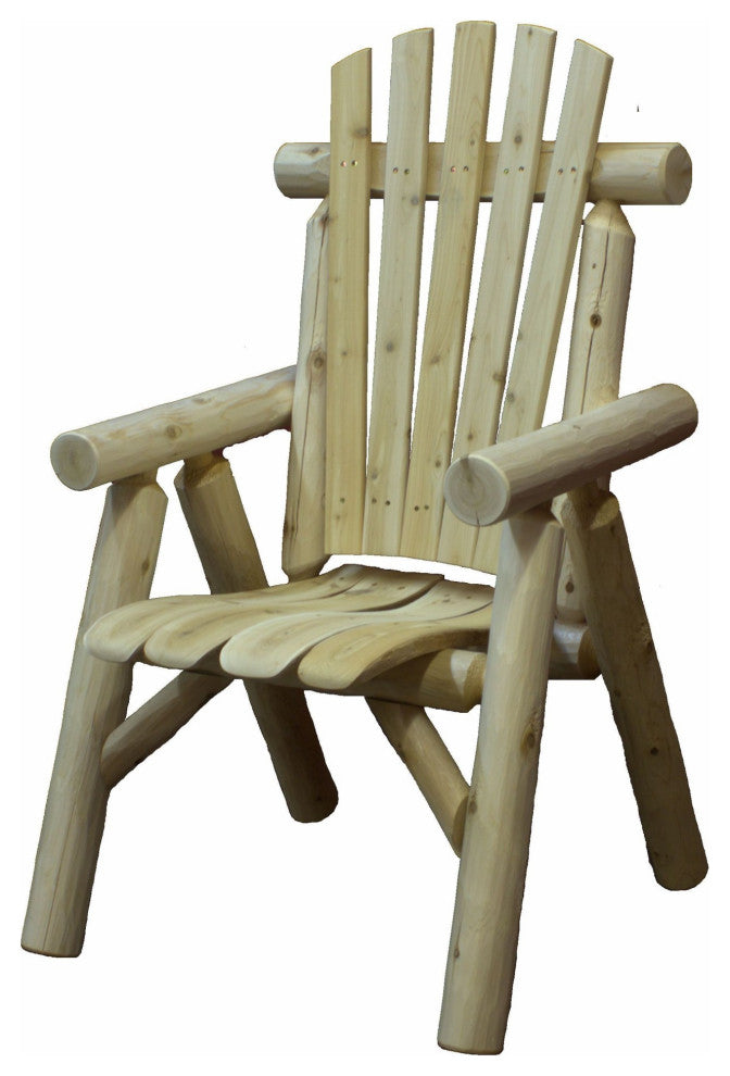 28" X 26" X 42" Natural Wood Dining Chair