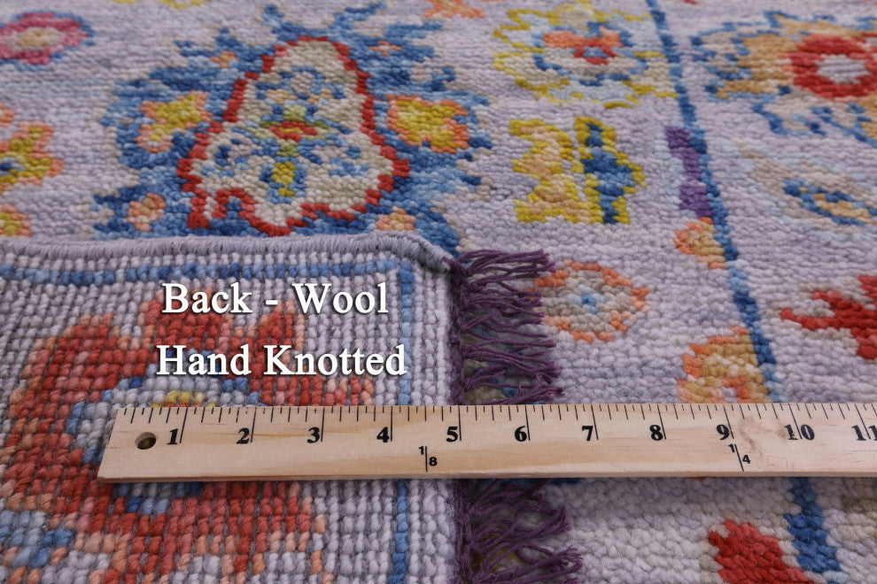 2' 8" X 9' 2" Runner Turkish Oushak Hand Knotted Wool Rug - Q16126
