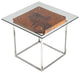 HomeRoots 20" Wood Steel and Glass Tree Root End Table