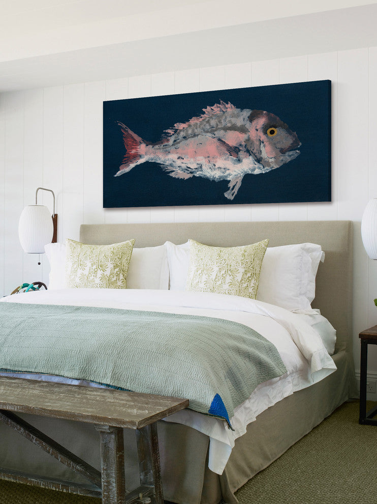 "Red Porgy" Painting Print on Wrapped Canvas, 60"x30"