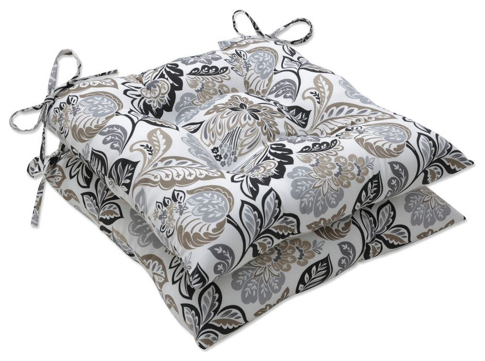 Dailey Pewter Wrought Iron Seat Cushion, Set of 2