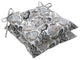 Dailey Pewter Wrought Iron Seat Cushion, Set of 2