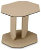 Light Brown Leather Side Table, Eichholtz Maurizio