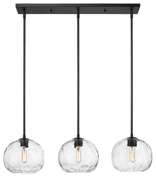 Z-Lite 3-Light Linear Chandelier,Matte Black