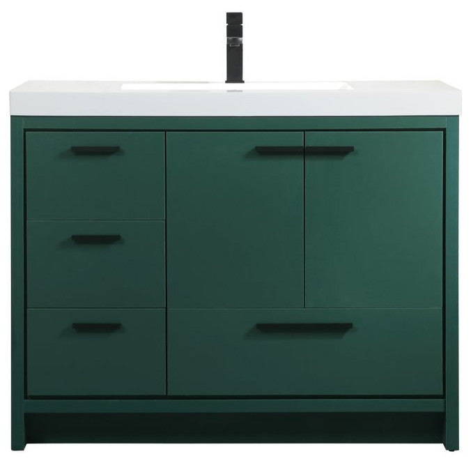 Walker 42" Single Bathroom Vanity, Green
