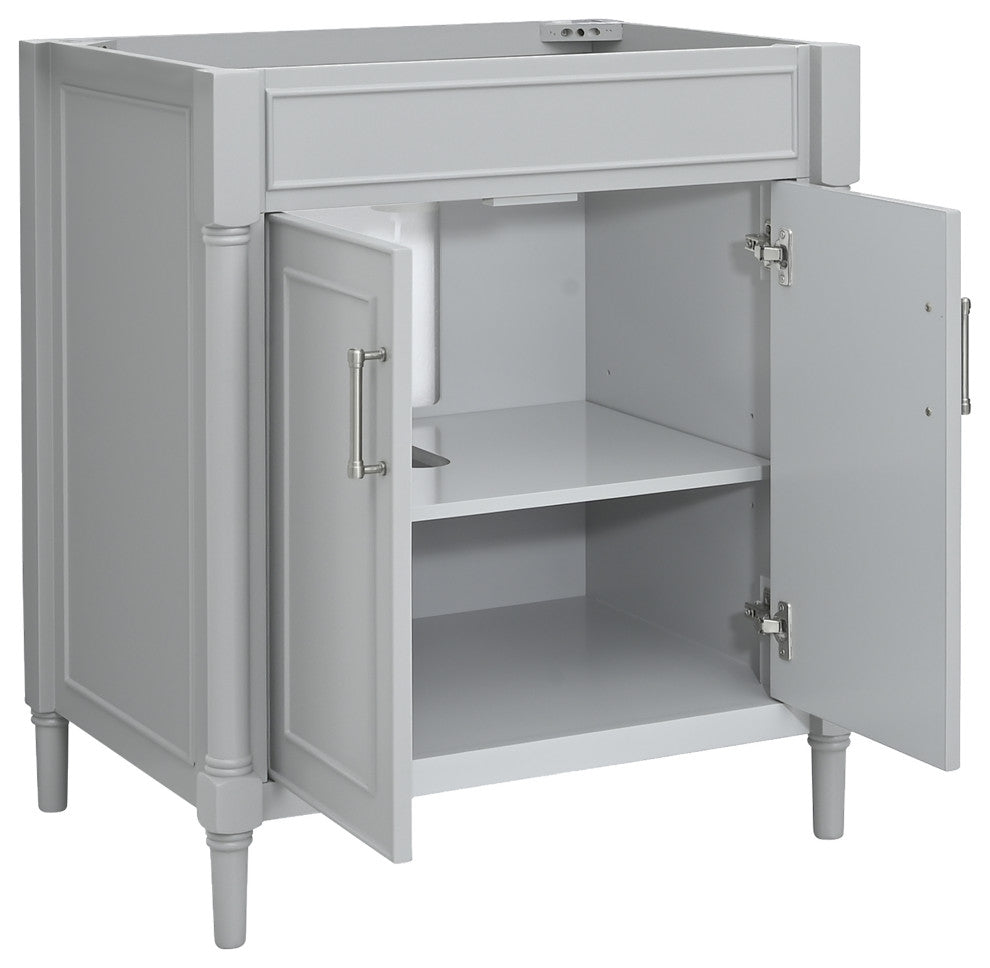 Avanity Bristol 30" Vanity Combo in Light Gray and Carrara White Marble Top