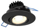 3" Round Recessed LED Gimbal Light, 5CCT, Black