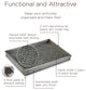 20" Double Circles Boot Tray Dark Zinc, Gray Finish