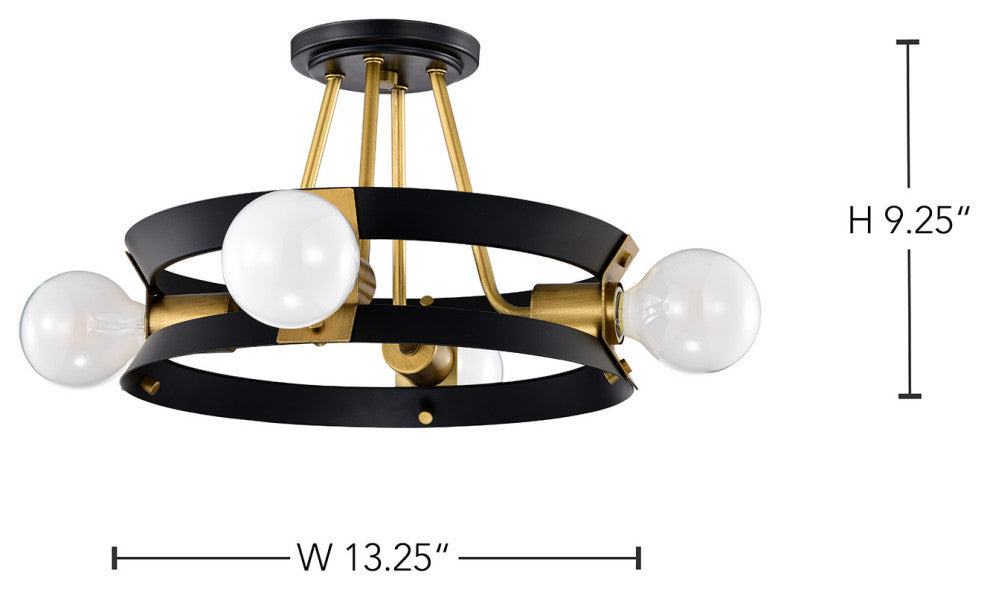 Marsden 4 Light Semi Flush