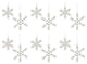 Jeweled Metal Snowflake Ornament, 12-Piece Set