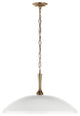 Delarosa 24" 1 Light Pendant, White and Champagne Bronze