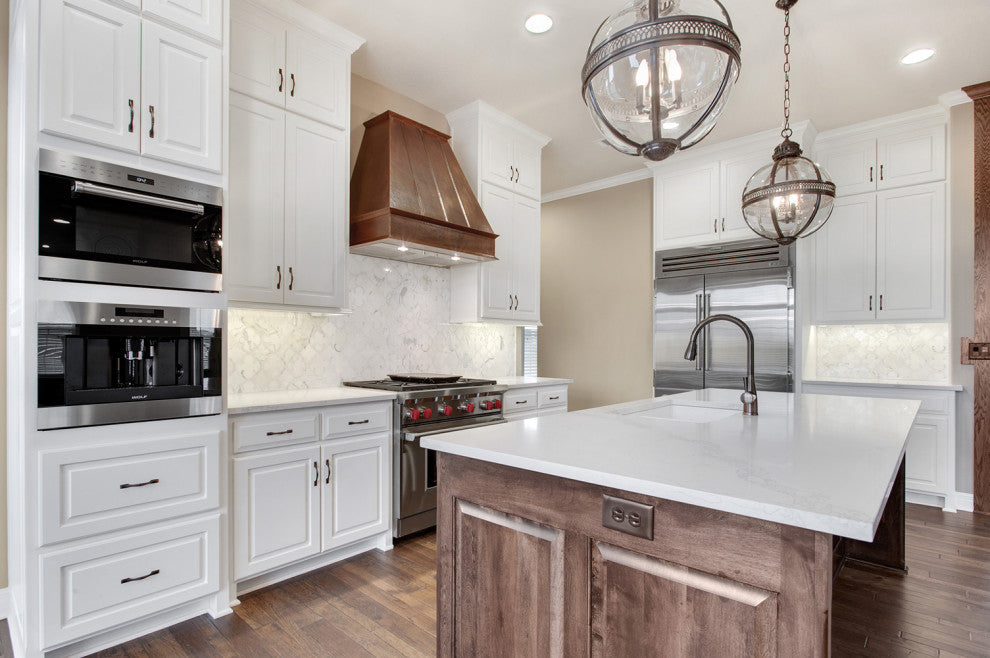 38" Hammered Copper Wall Mounted Euro Range Hood With Screen Filters