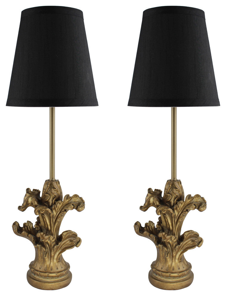 Urbanest Set of 2 Homestead Mini Buffet Lamps, Paris Gold