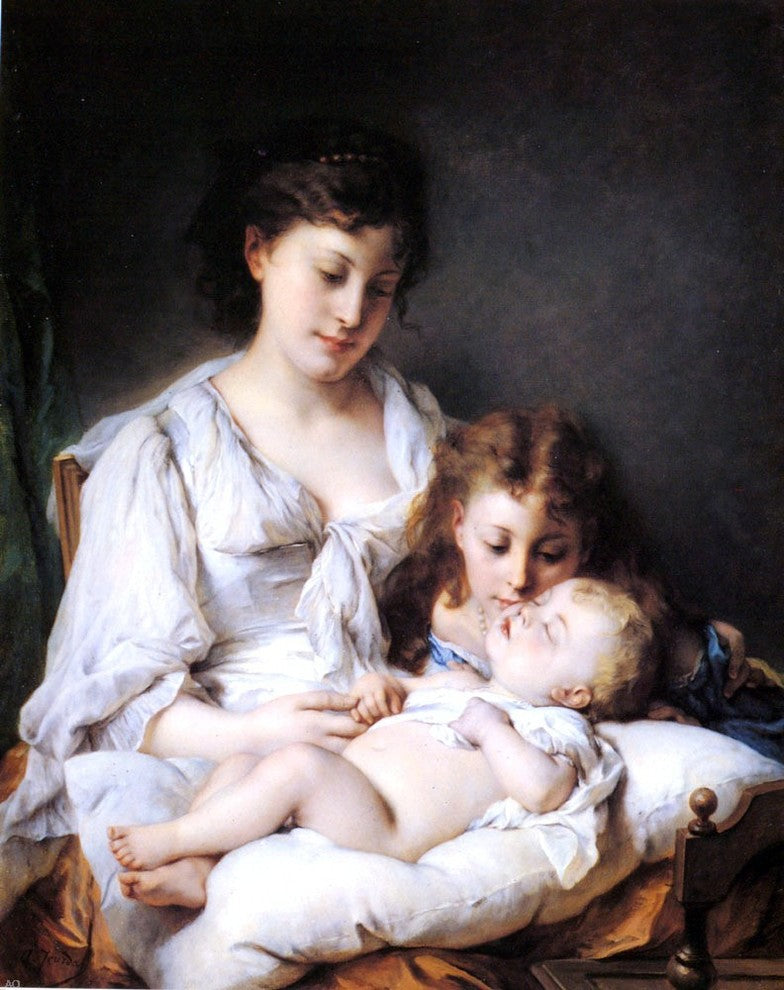 Adolphe Jourdan Maternal Affection, 20"x25" Wall Decal Print