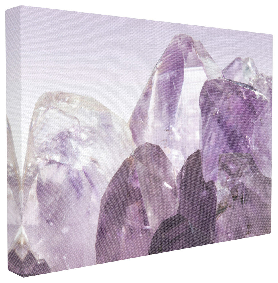 Amethyst Crystal Mountains Close Up Photograph II Canvas Wall Art, 24"x30"