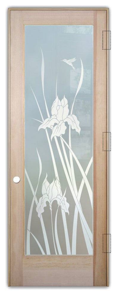 Interior Prehung Door or Interior Slab Door - Iris Hummingbird - Douglas Fir...