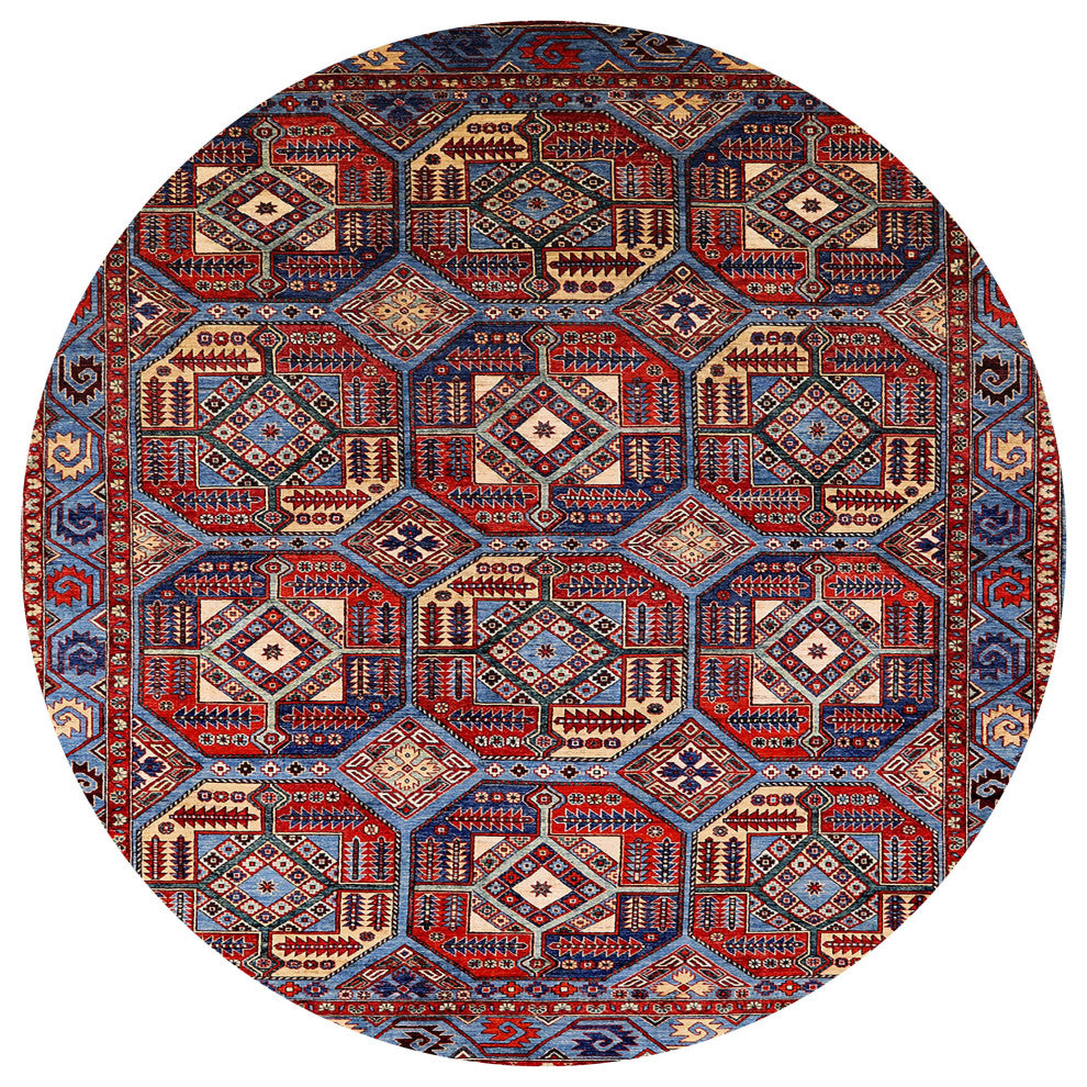 Ahgly Company Indoor Round Mid-Century Modern Area Rugs, 7' Round