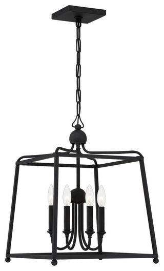 Crystorama Lighting Group 2245_NOSHADE Sylvan 4 Light 16"W Taper - Black Forged