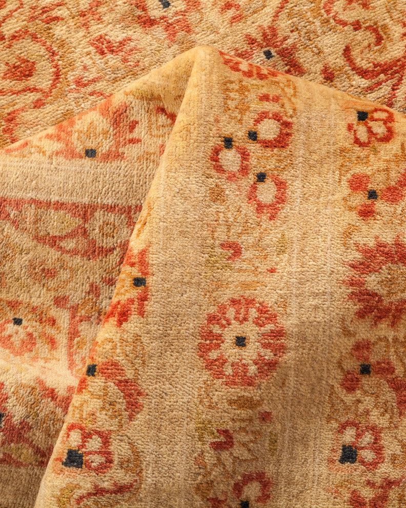 Mogul, One-of-a-Kind Hand-Knotted Area Rug Orange, 9'2"x12'6"