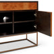 Yoga Sideboard, Oak Burl, Vintage Copper