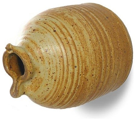 American Stoneware Pottery 'Peekaboo' Wall Mounted Bird Bottle, Butternut