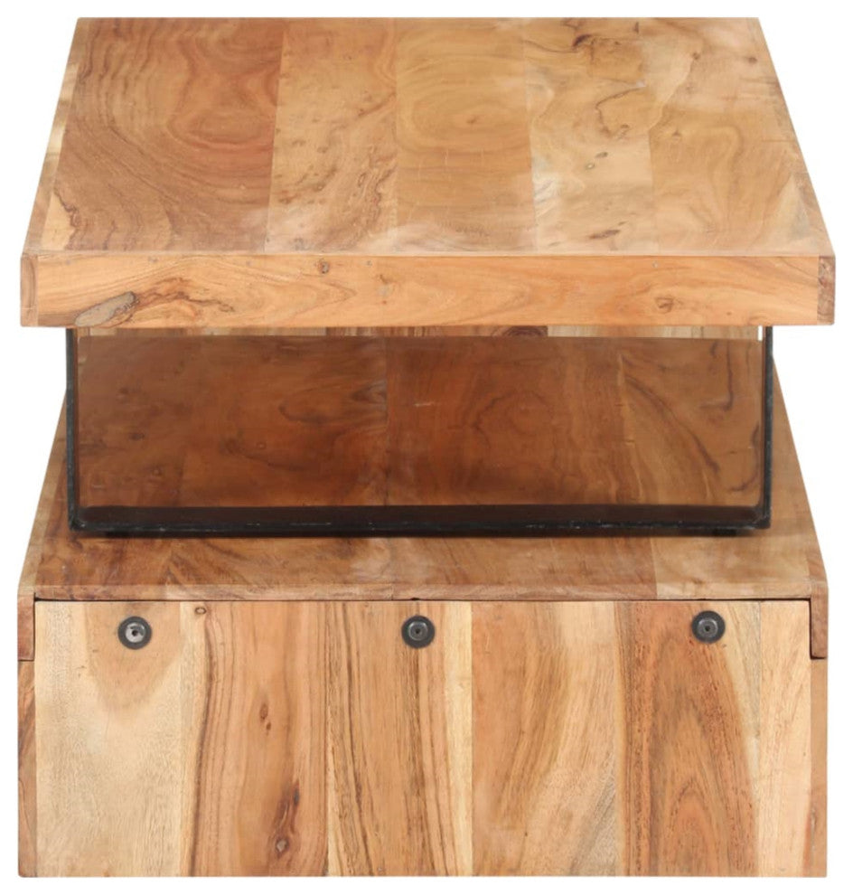 Vidaxl 2-Piece Coffee Table Set Solid Acacia Wood