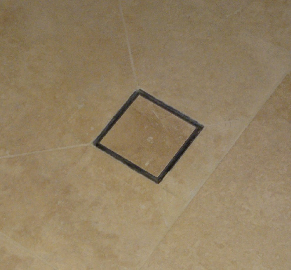 LUXE Square Tile Insert Shower Drain, 5"x5"