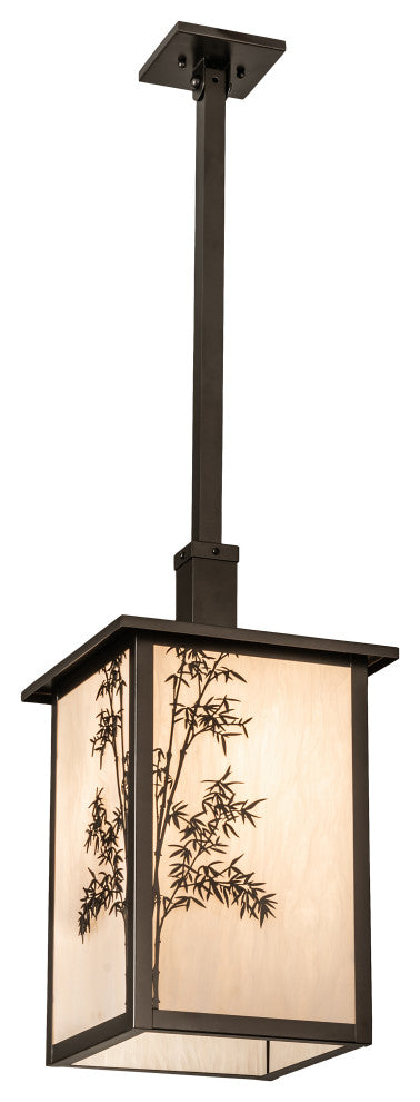 12" Square Hyde Park Bambuseae Pendant