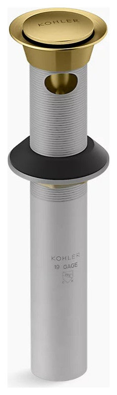 Kohler K-25322 Pop-Up Clicker Drain - Vibrant Brushed Moderne Brass