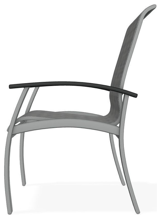 Belle Isle Sling Outdoor Dining Chair, Destiny Steel/Graphite