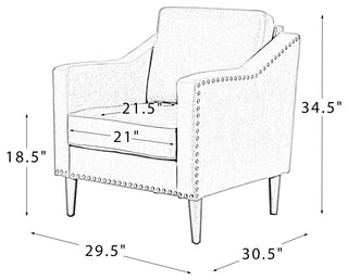 Vegan Leather Armchair With Sloped Arms, Camel