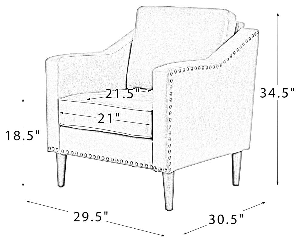 Vegan Leather Armchair With Sloped Arms, Camel