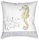 Azure Coastal Waves Outdoor Pillow, 18"x18"