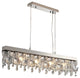 Incisa Scapaccino | Chrome Rectangular Crystal LED Chandelier, Cool Light