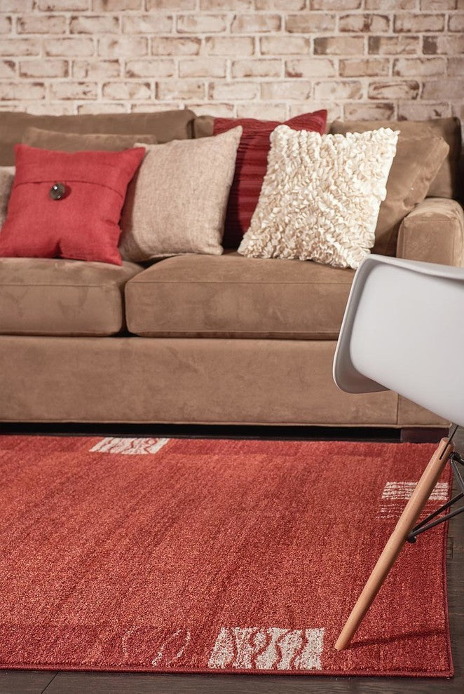 Rug Unique Loom Del Mar Rust Red Rectangular 5' 0 x 8' 0