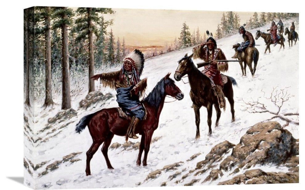 "Indians On The Trail" Artwork, 22"x14"