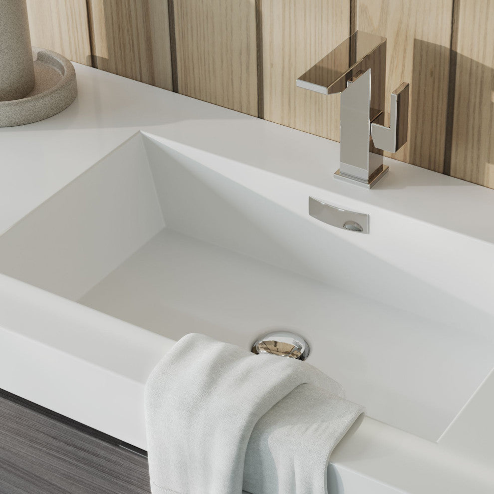 Boutique Bath Vanity, Vulcan Ash Gray, 60", Single Sink, Wall Mount