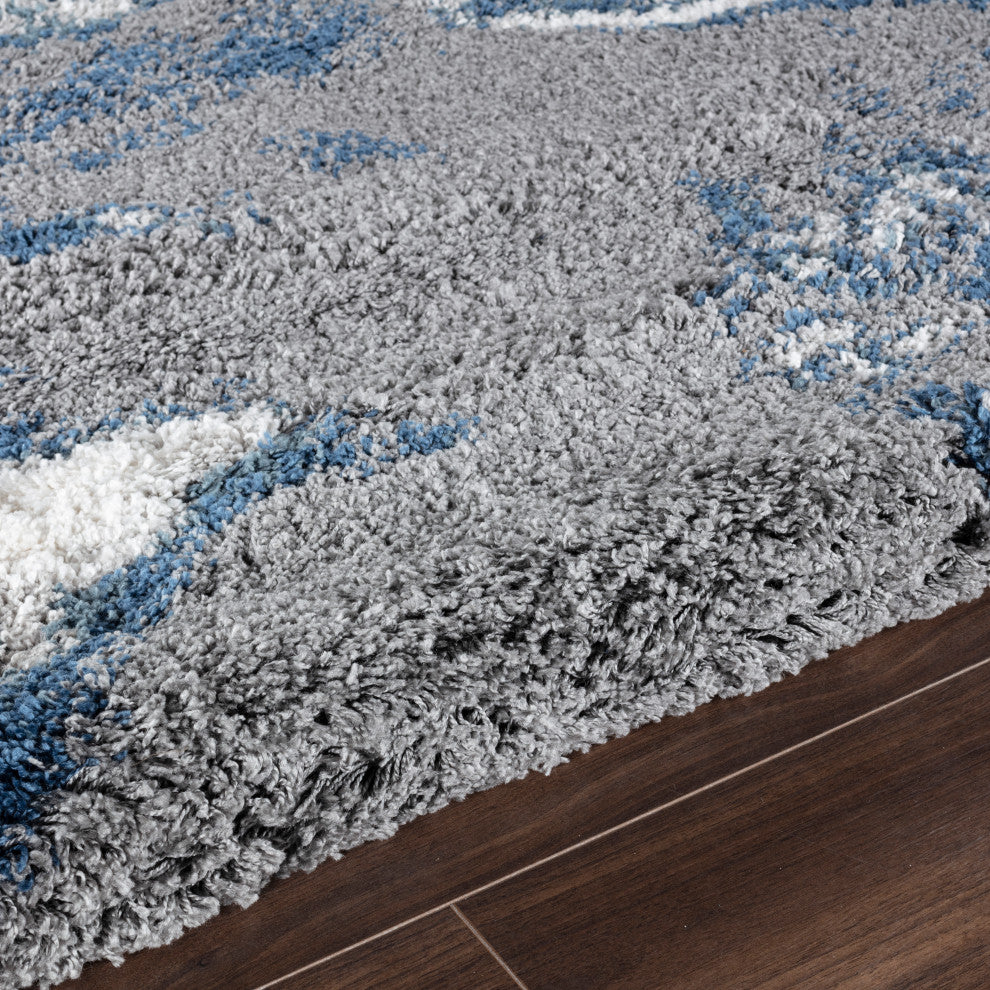 Noori Rug Shag Blake Blue/Grey Rug